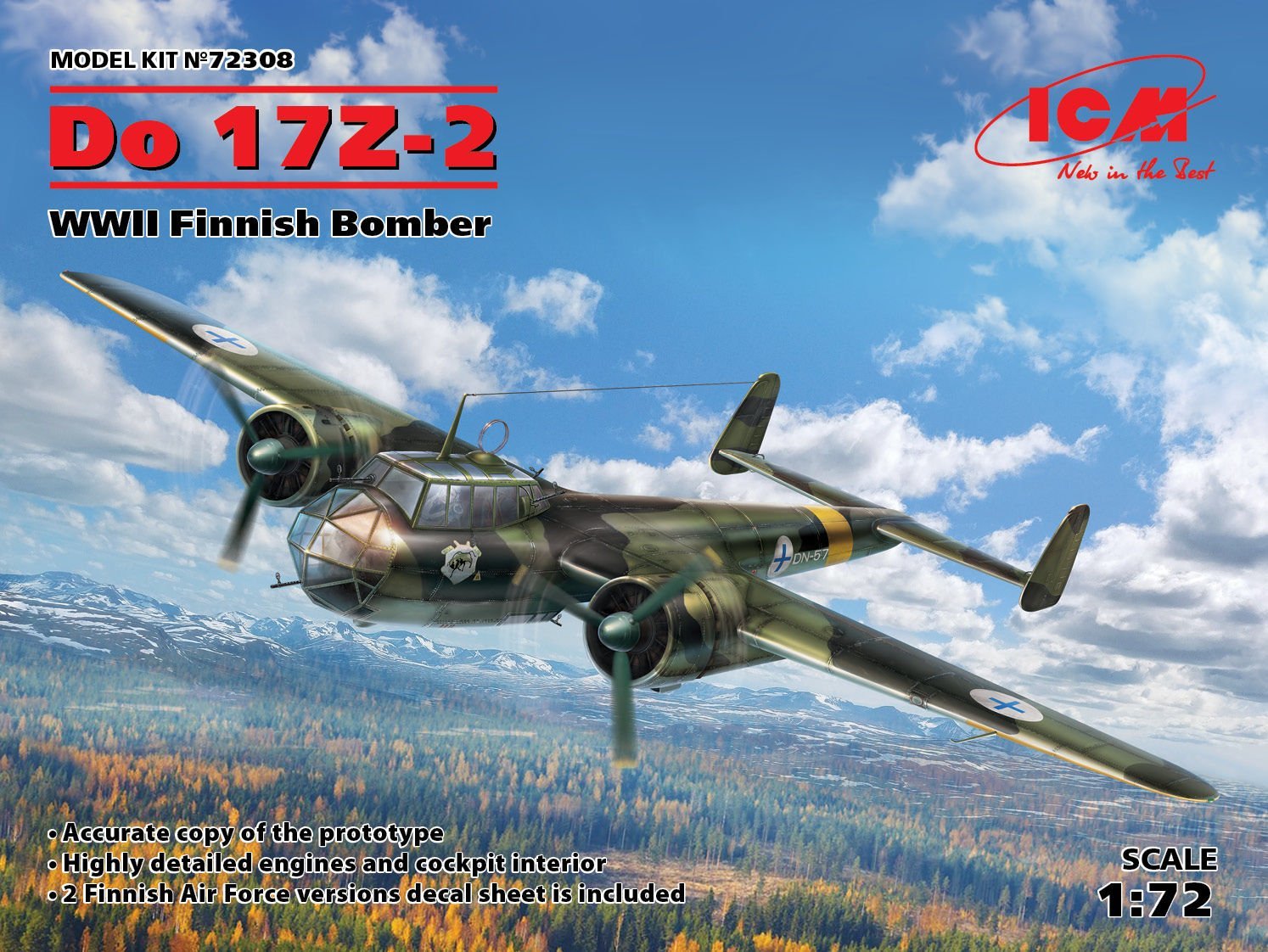 1/72 Do 17Z-2 WWII Finnish Bomber