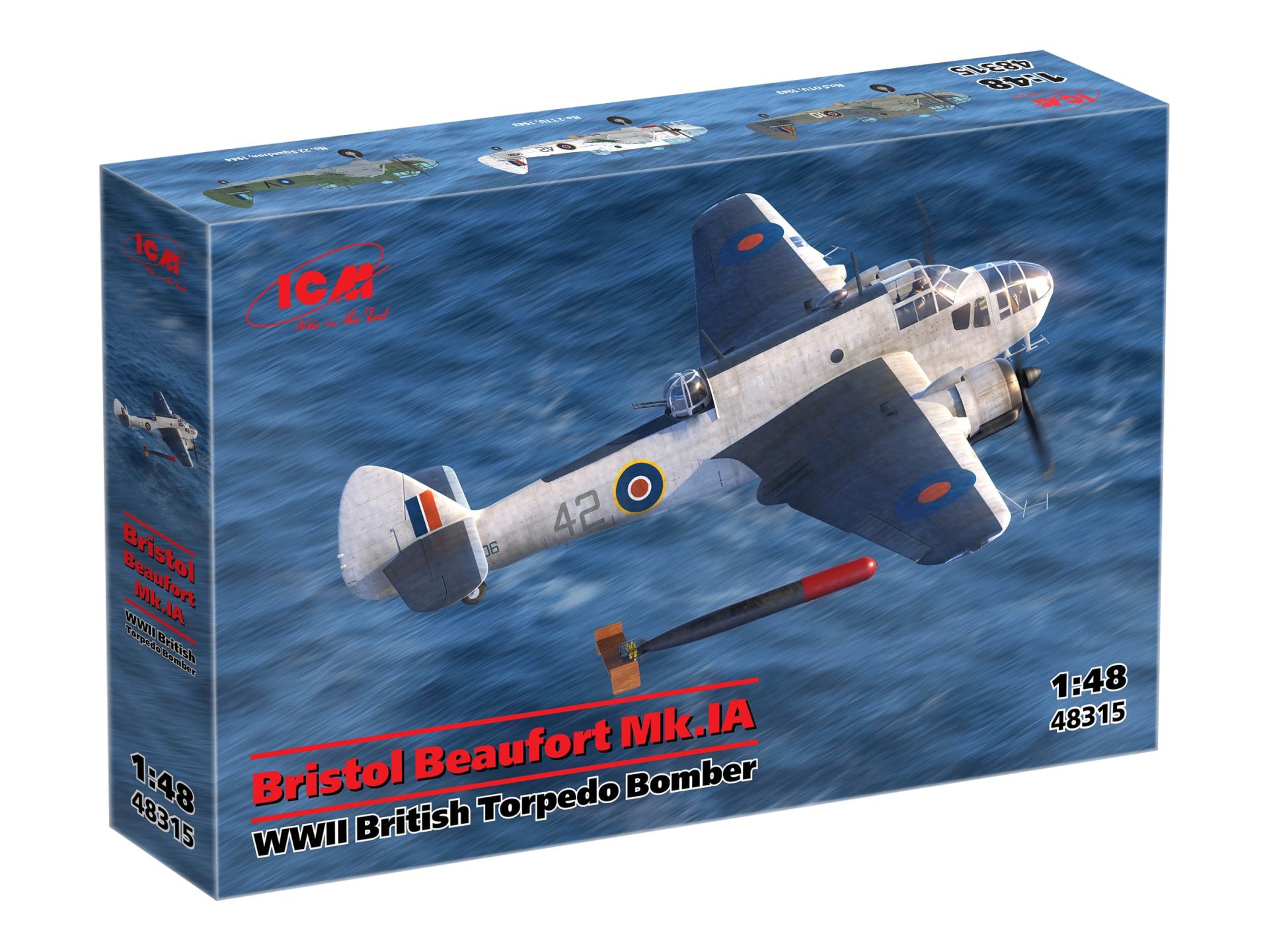 1/48 Bristol Beaufort Mk.IA WWII British torpedo bomber