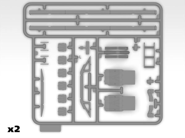 1/35  Truck box of military vehicle (KUNG)