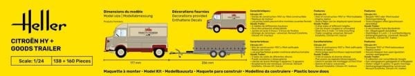 1/24 CITROEN HY +GOODS TRAILER (YENİ KALIP)
