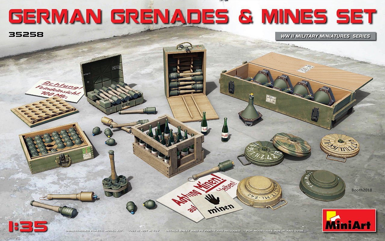 1/35 GERMAN GRENADES % MINES SET