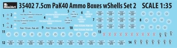 1/35 AMMO BOXES WITH SHELLS SET 2