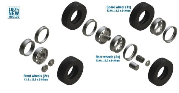 1/24 EUROPEAN TRACTORS TYRES and RIMS