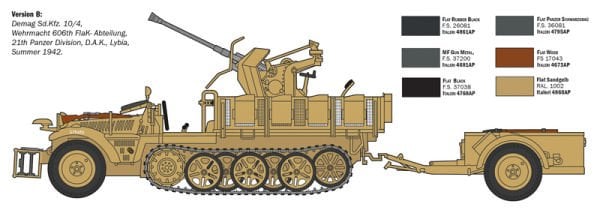 1/35  SD.KFZ.10/4 with FLAK 30 and crew