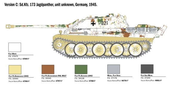 1/35 Sd.Kfz.173 JAGDPANTHER with winter crew