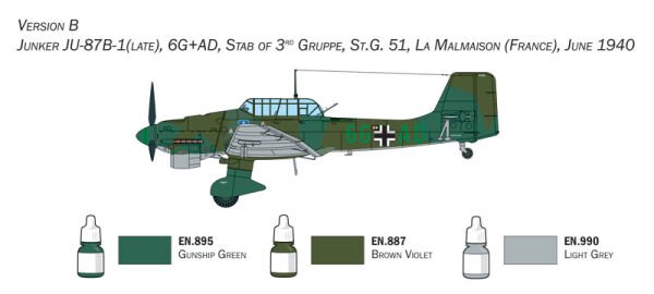 1/72 Junker Ju-87B Stuka - Complete Set For Modeling - Starter kit