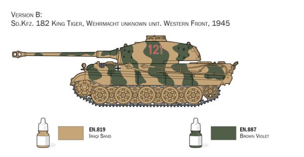 1/72 Sd. Kfz. 182 King Tiger - Complete Set For Modeling - Starter kit