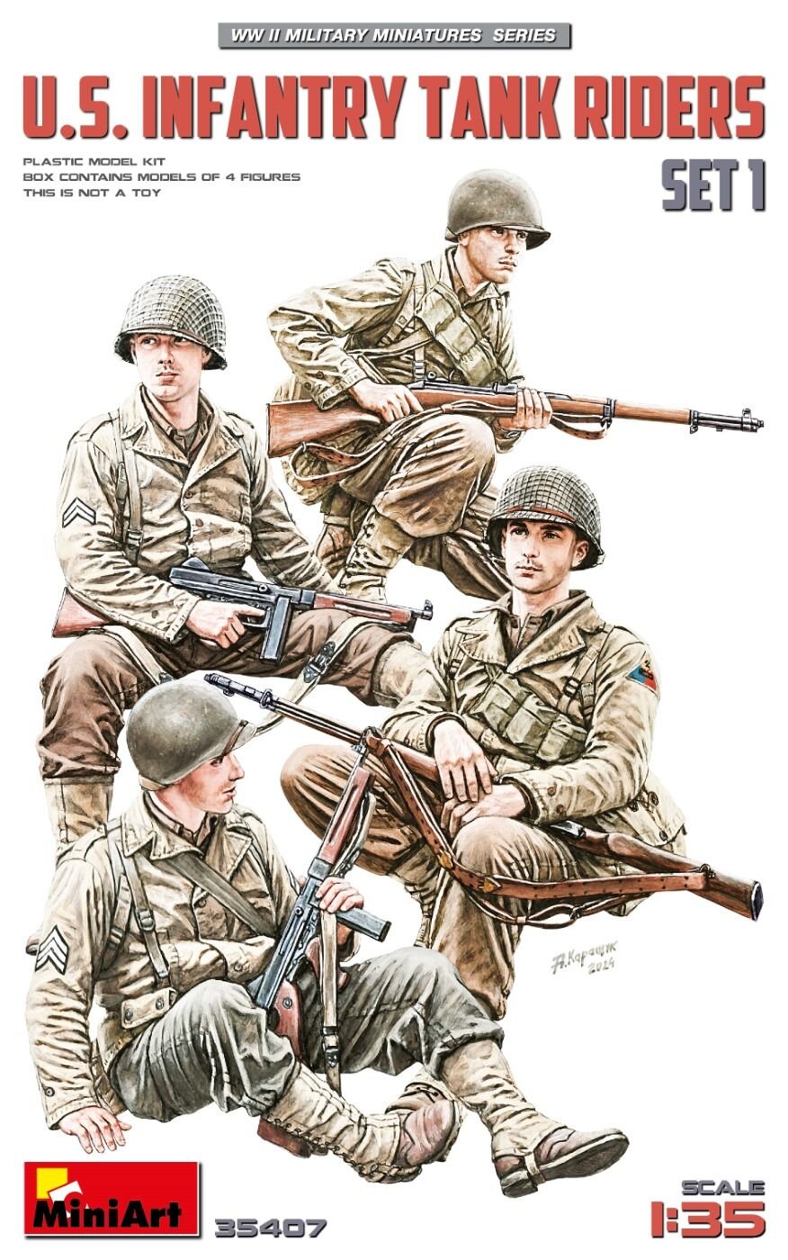 1/35 U.S. Infantry Tank Riders. Set 1