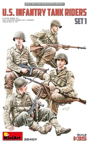 1/35 U.S. Infantry Tank Riders. Set 1