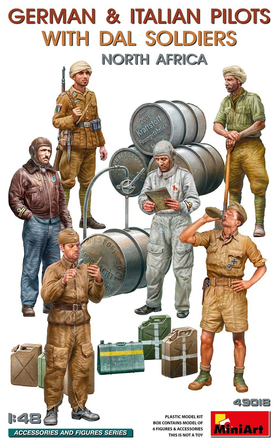 1/48   GERMAN & ITALIAN PILOTS WITH DAL SOLDIERS. NORTH AFRICA