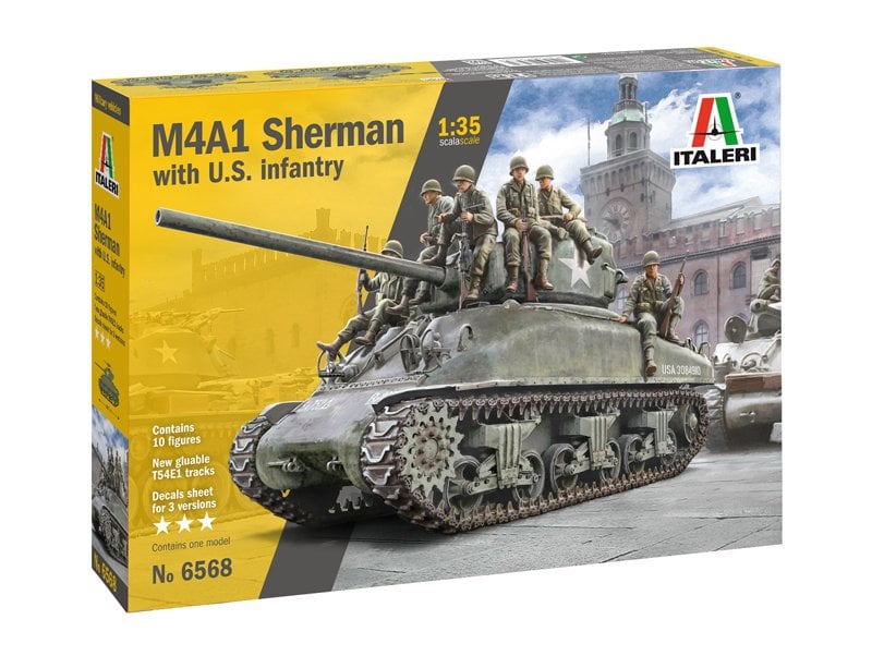1/35  M4A1 SHERMAN with U.S. infantry