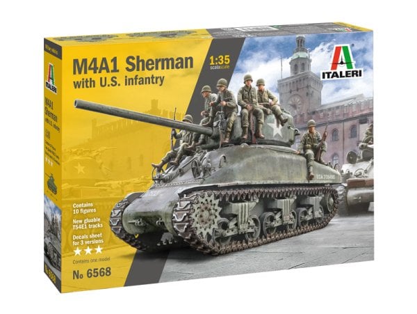 1/35  M4A1 SHERMAN with U.S. infantry