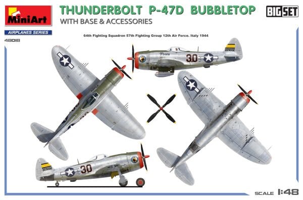 1/35 THUNDRBOLT P-47 D-30RA BULLLETOP WITH BASE ACCESORIES