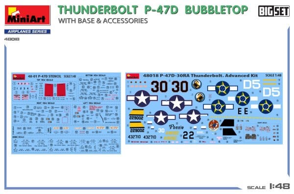 1/35 THUNDRBOLT P-47 D-30RA BULLLETOP WITH BASE ACCESORIES