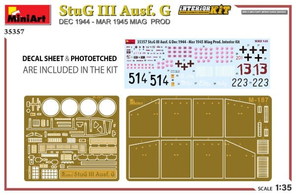1/35 StuG III Ausf. G DEC 1944 – MAR 1945 MIAG PROD. INTERIOR KIT