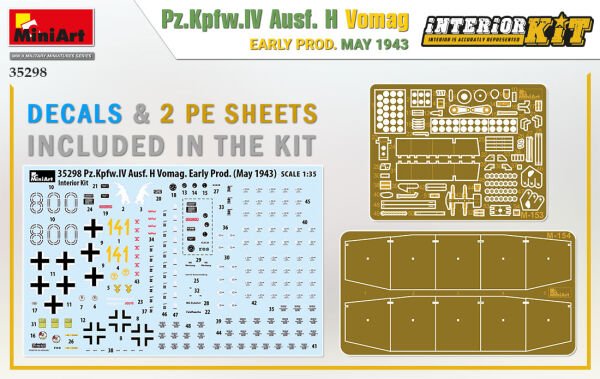 1/35 Pz.Kpfw.IV Ausf. H Vomag. EARLY PROD. MAY 1943. INTERIOR KIT