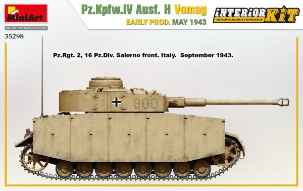 1/35 Pz.Kpfw.IV Ausf. H Vomag. EARLY PROD. MAY 1943. INTERIOR KIT