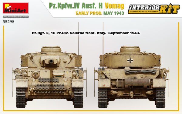 1/35 Pz.Kpfw.IV Ausf. H Vomag. EARLY PROD. MAY 1943. INTERIOR KIT