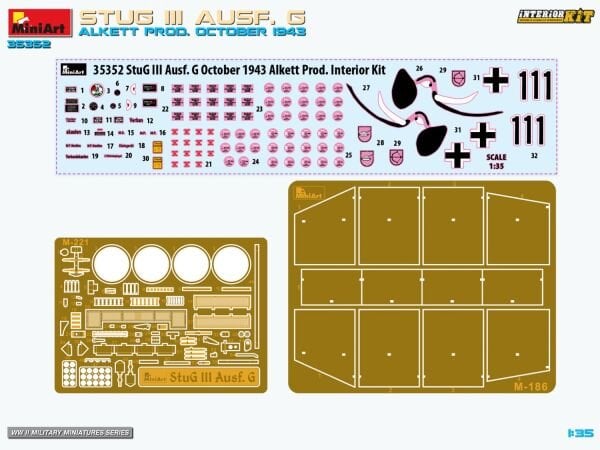 1/35 STUG III AUSF. G ALKETT PROD. OCTOBER 1943 INTERIOR KIT