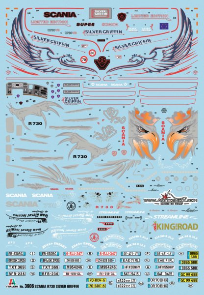 1/24   SCANIA R730 V8 STREAMLINE ''SILVER GRIFFIN''