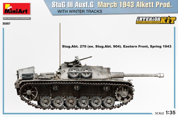 1/35 StuG III Ausf. G March 1943 Alkett Prod. WITH WINTER TRACKS. INTERIOR KIT