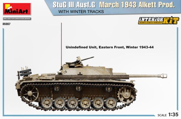 1/35 StuG III Ausf. G March 1943 Alkett Prod. WITH WINTER TRACKS. INTERIOR KIT