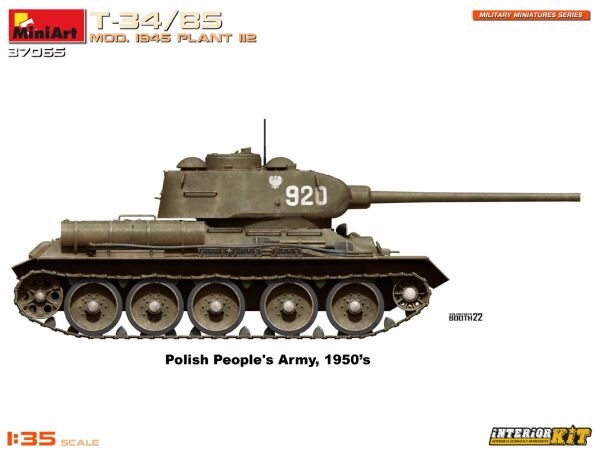 1/35 T-34/85 MOD. 1945. PLANT 112. INTERIOR KIT