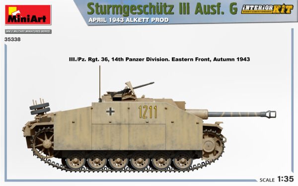 1/35 Sturmgeschutz III Ausf. G APRIL 1943 ALKETT PROD. INTERIOR KIT