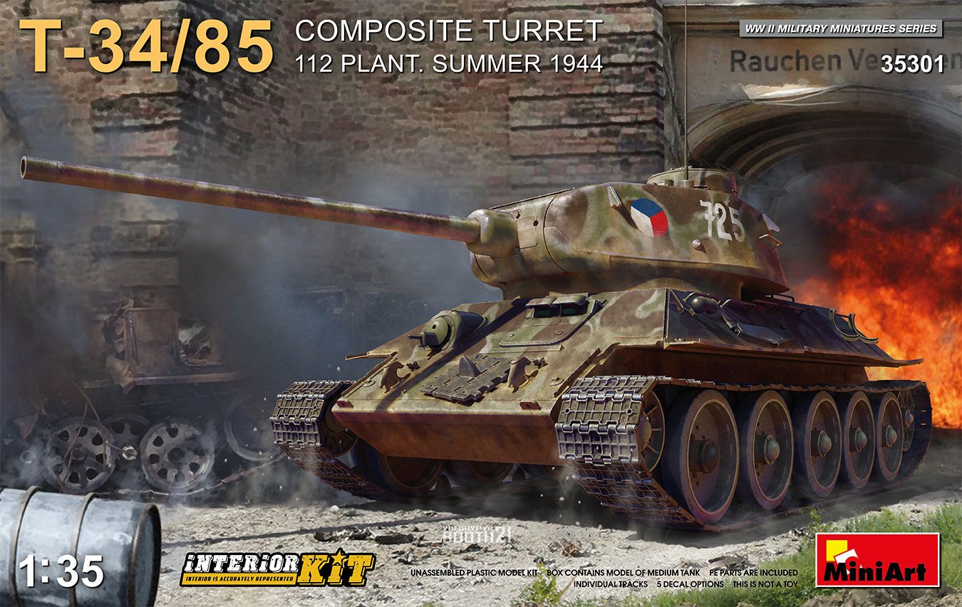 1/35 T-34/85 COMPOSITE TURRET. 112 PLANT. SUMMER 1944 INTERIOR KIT