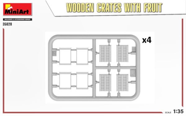1/35 WOODEN CRATES WITH FRUIT