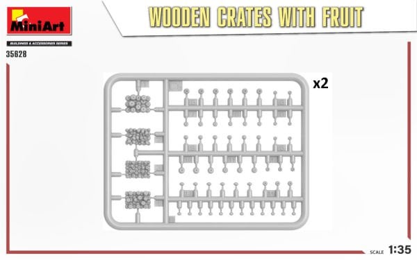 1/35 WOODEN CRATES WITH FRUIT