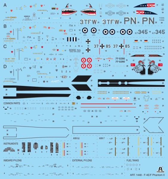1/72   ITALERI F-4E/F PHANTOM II