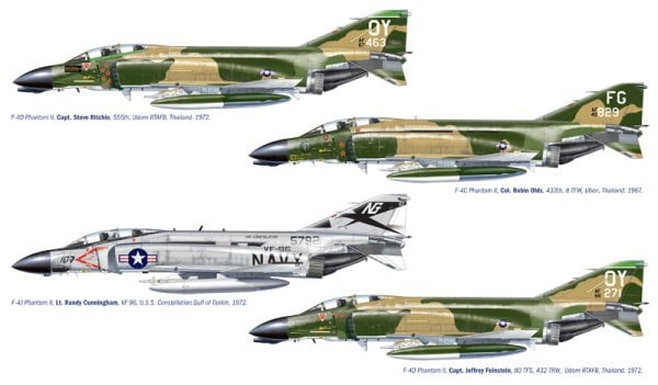 1/72  F-4 C/D/J PHANTOM II ACES USAF-US Navy Vietnam ACES