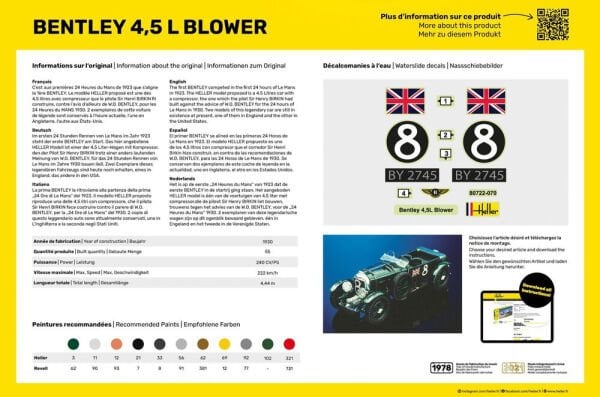 1/24 BENTLEY 4.5  L BLOWER