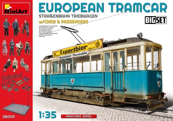 1/35 EUROPEAN TRAMCAR (StraBenbahn Triebwagen 641) w/CREW & PASSENGERS