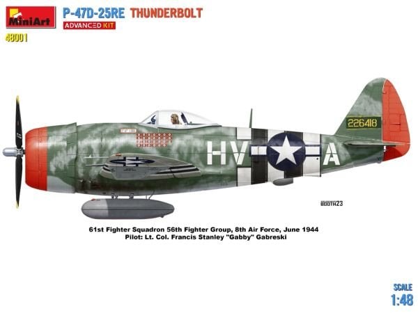 1/48  P-47D-25RE THUNDERBOLT.   (ADVANCED KIT)