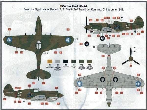 1/48 Curtiss P-40B Warhawk (YENİ KALIP)