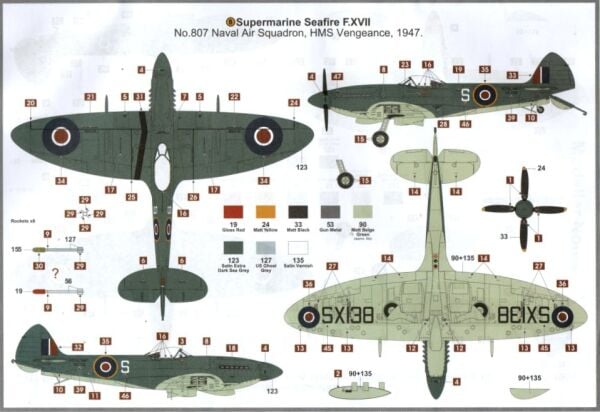 1/48  Supermarine Seafire F.XVII (YENİ KALIP)